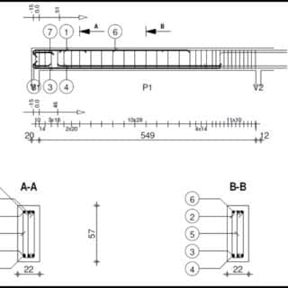 Plan de ferraillage d'un bâtiment