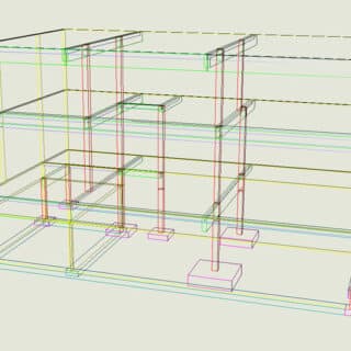 Modélisation structure bâtiment résidentiel